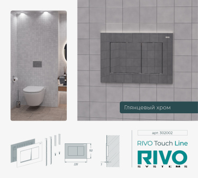 Панели смыва / кнопки RIVO Touch серия LINE