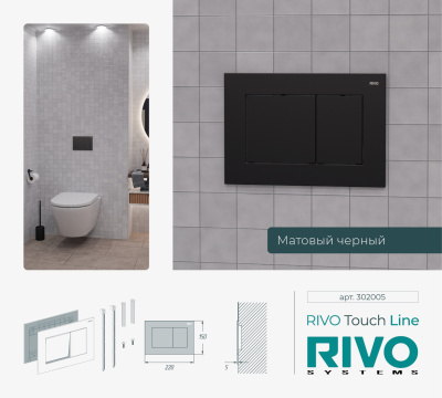 Панели смыва / кнопки RIVO Touch серия LINE